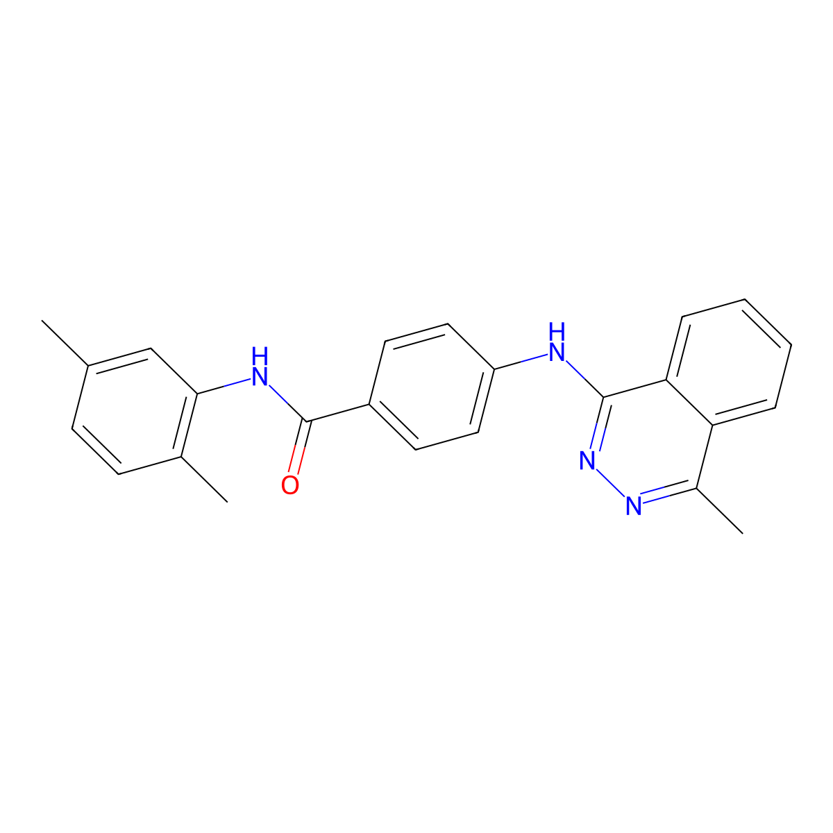 N-(2,5-dimethylphenyl)-4-[(4-methylphthalazin-1-yl)amino]benzamide molecular structure, CAS 337925-45-8