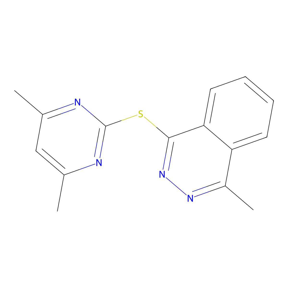 1-(4,6-Dimethylpyrimidin-2-yl)sulfanyl-4-methylphthalazine molecular structure, CAS 337925-47-0