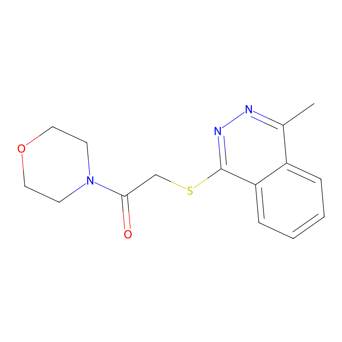 2-((4-Methylphthalazin-1-yl)thio)-1-morpholinoethanone molecular structure, CAS 337925-49-2