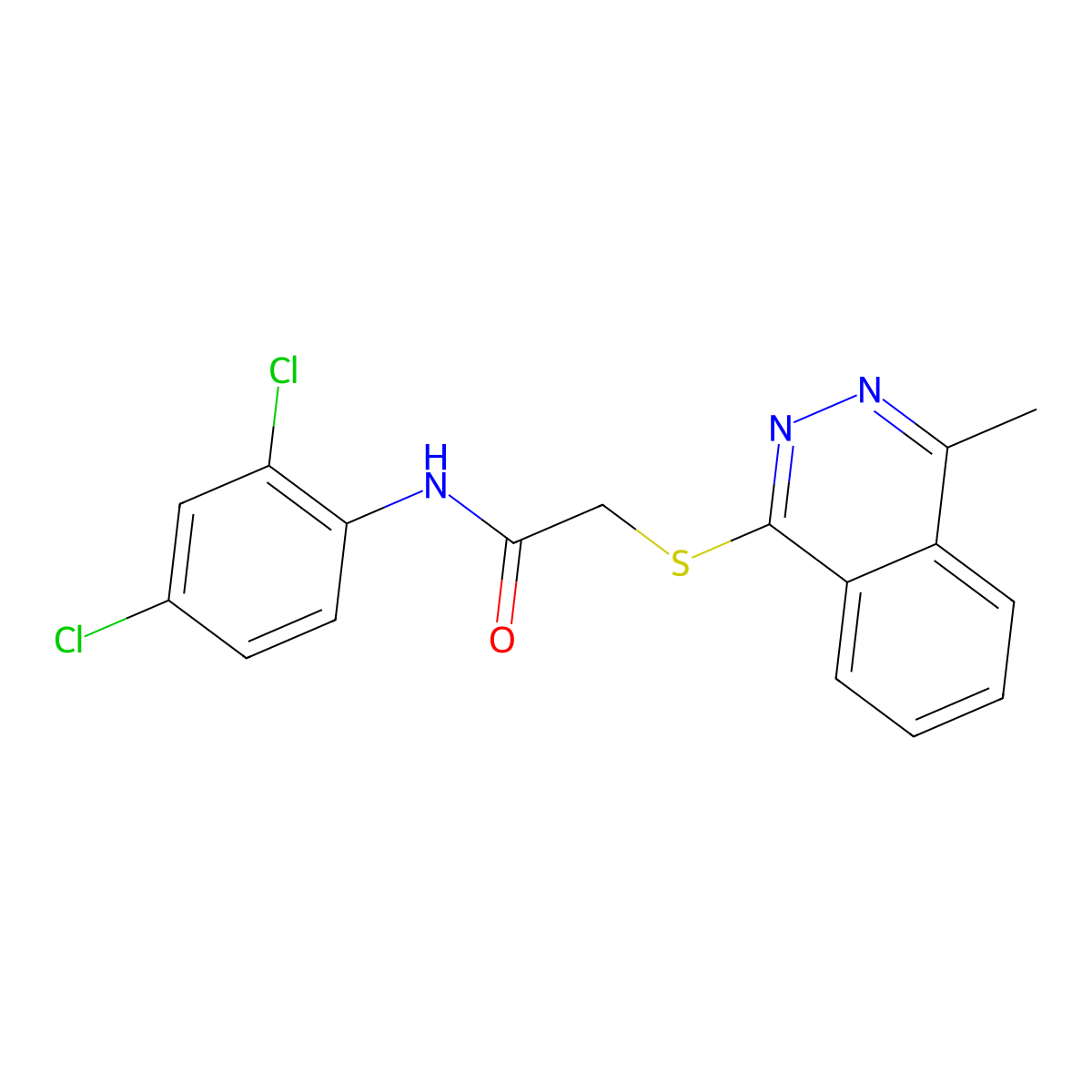 N-(2,4-Dichlorophenyl)-2-[(4-methyl-1-phthalazinyl)sulfanyl]acetamide molecular structure, CAS 337925-50-5