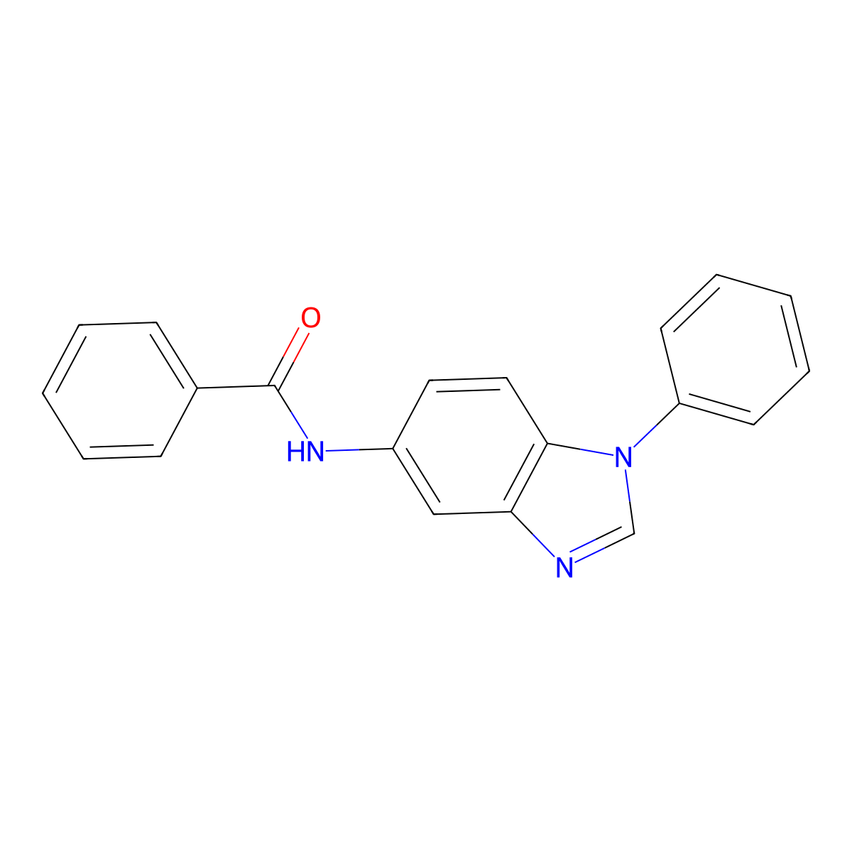 N-(1-phenylbenzimidazol-5-yl)benzamide molecular structure, CAS 337925-57-2