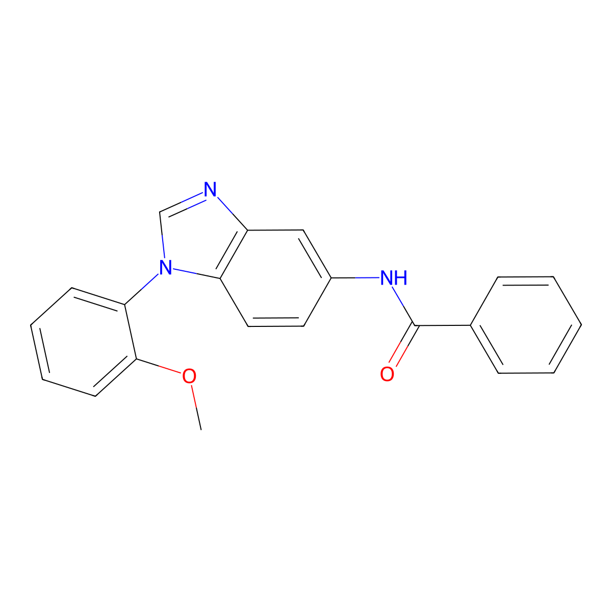 N-[1-(2-methoxyphenyl)benzimidazol-5-yl]benzamide molecular structure, CAS 337925-59-4