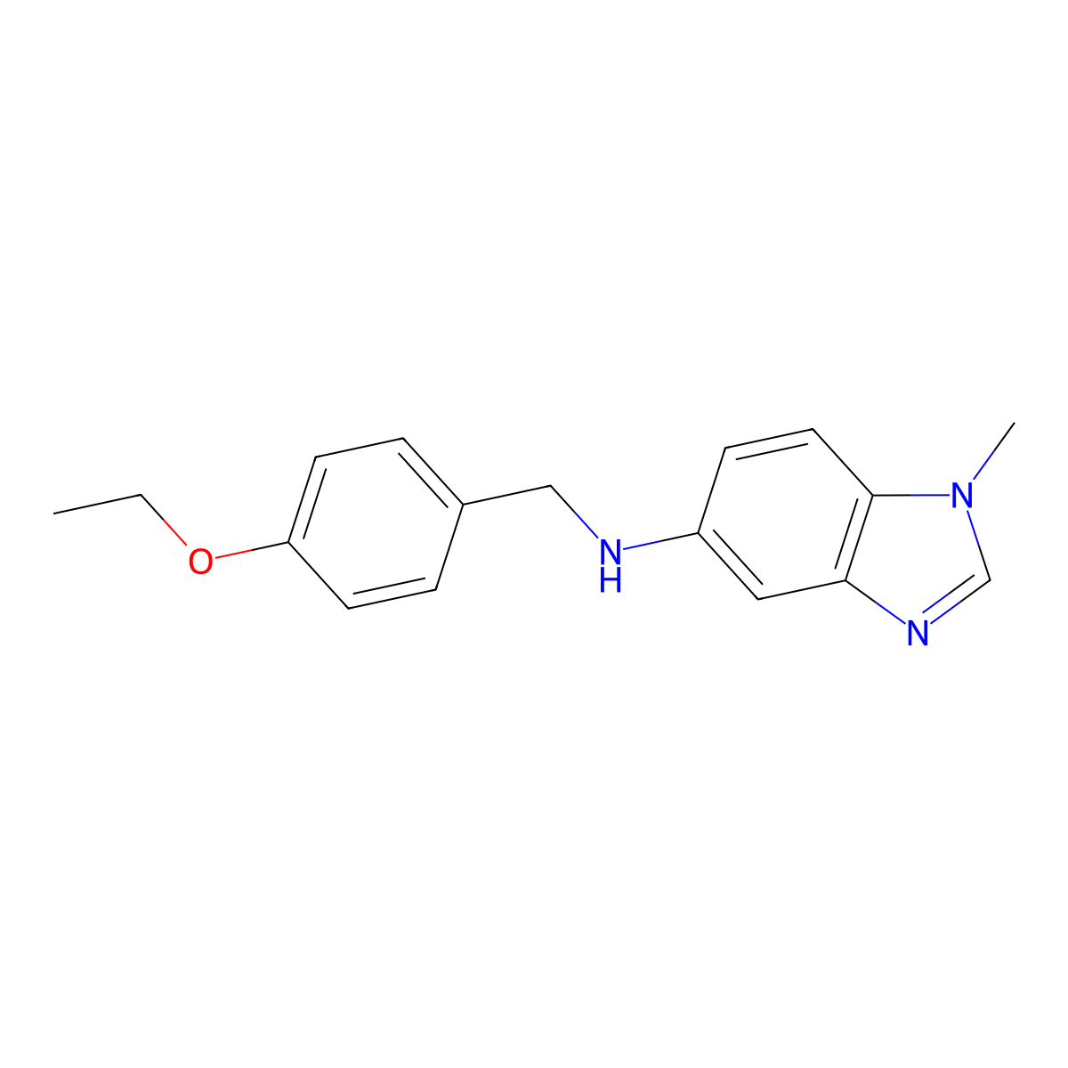 (4-Ethoxy-benzyl)-(1-methyl-1H-benzoimidazol-5-yl)-amine molecular structure, CAS 337925-63-0