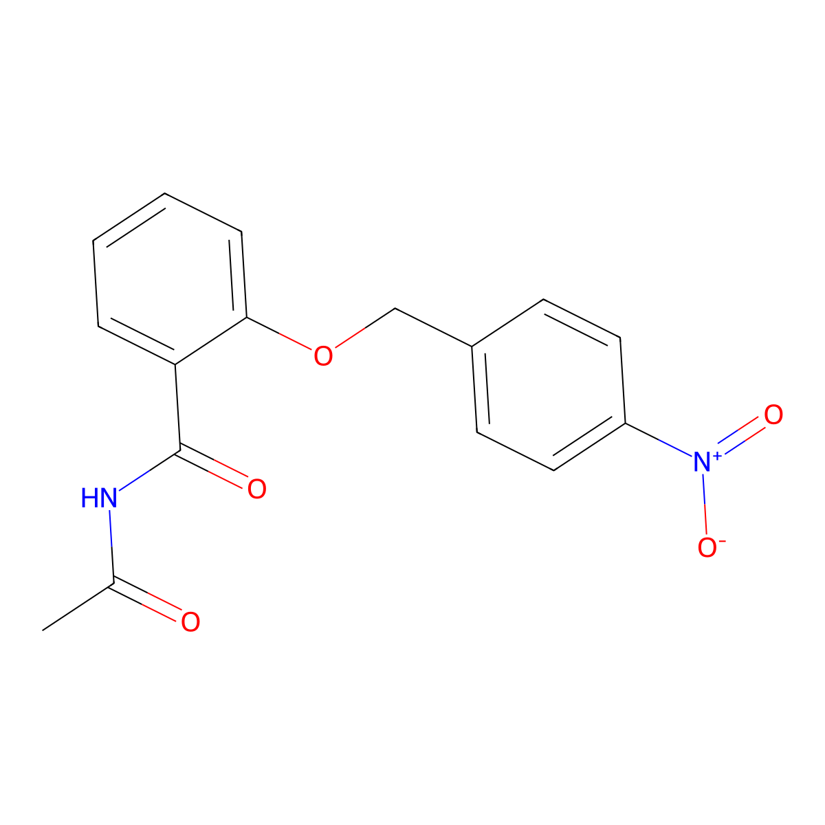 N-acetyl-2-[(4-nitrophenyl)methoxy]benzamide molecular structure, CAS 337925-69-6