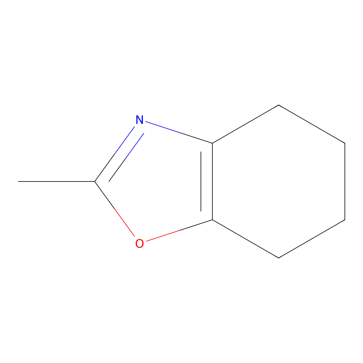 2-Methyl-4,5,6,7-tetrahydro-1,3-benzoxazole molecular structure, CAS 33793-98-5