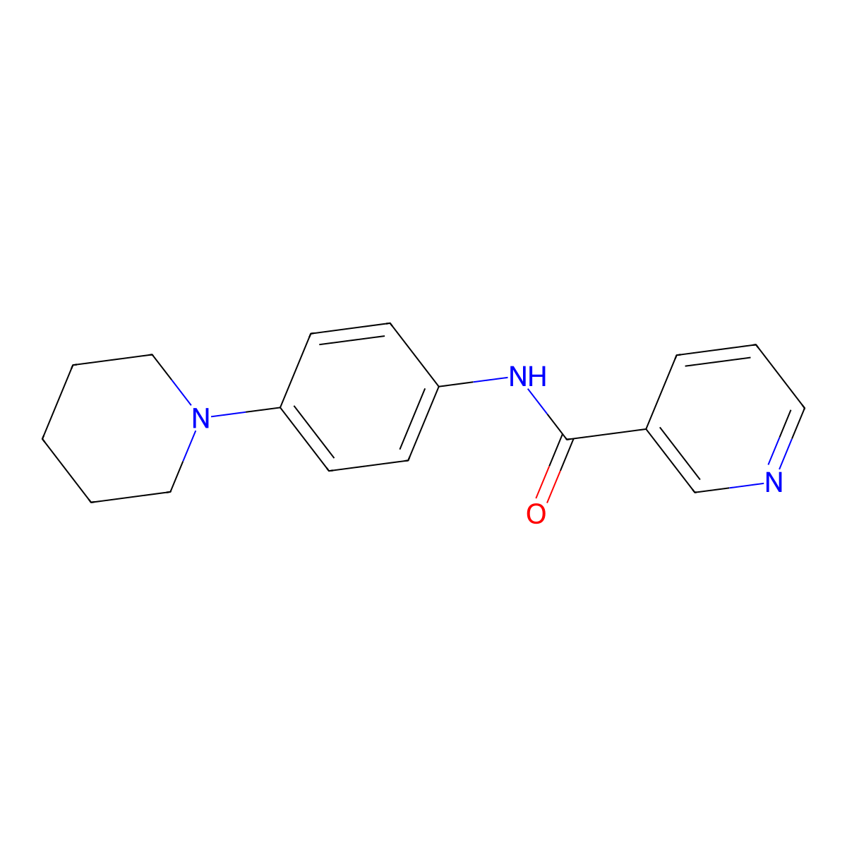 N-(4-piperidin-1-ylphenyl)pyridine-3-carboxamide molecular structure, CAS 337931-02-9