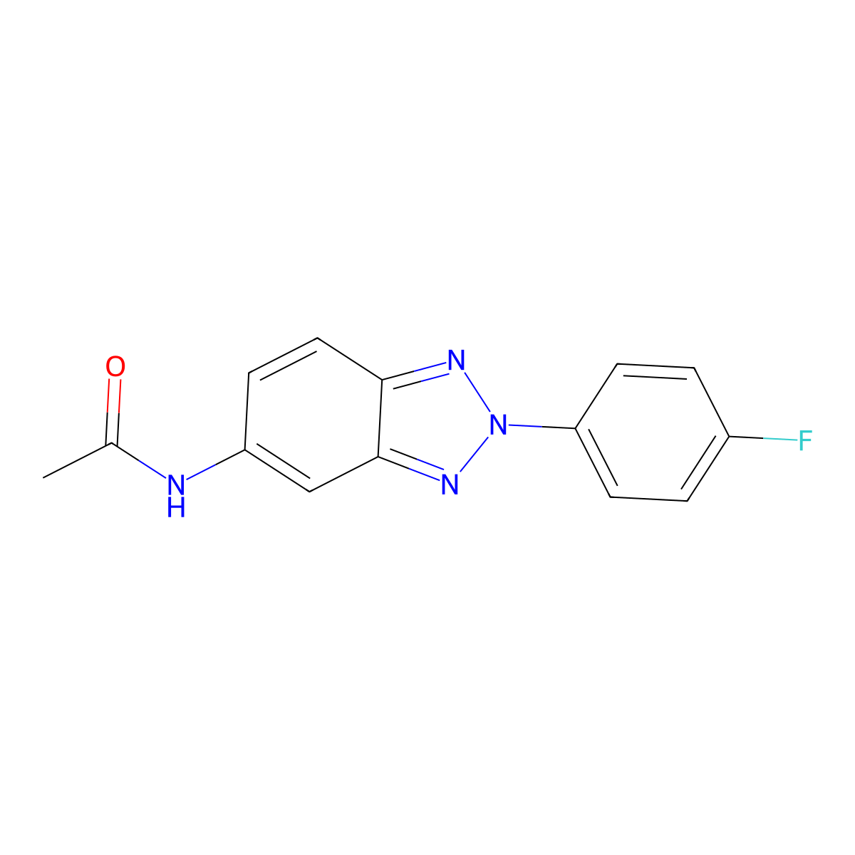 N-[2-(4-fluorophenyl)benzotriazol-5-yl]acetamide molecular structure, CAS 337931-53-0