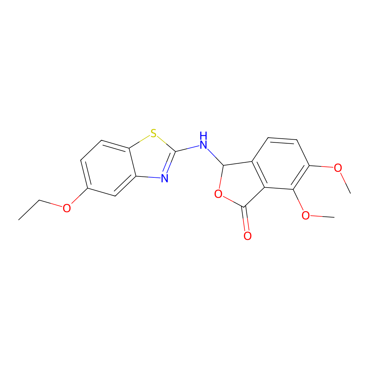 3-((5-ethoxybenzo[d]thiazol-2-yl)amino)-6,7-dimethoxyisobenzofuran-1(3H)-one molecular structure, CAS 337932-68-0
