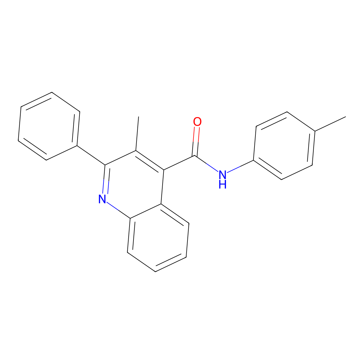 3-Methyl-2-phenyl-N-(p-tolyl)quinoline-4-carboxamide molecular structure, CAS 337936-40-0