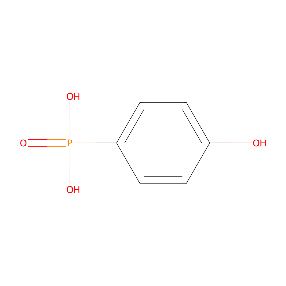 (4-Hydroxyphenyl)phosphonic acid molecular structure, CAS 33795-18-5