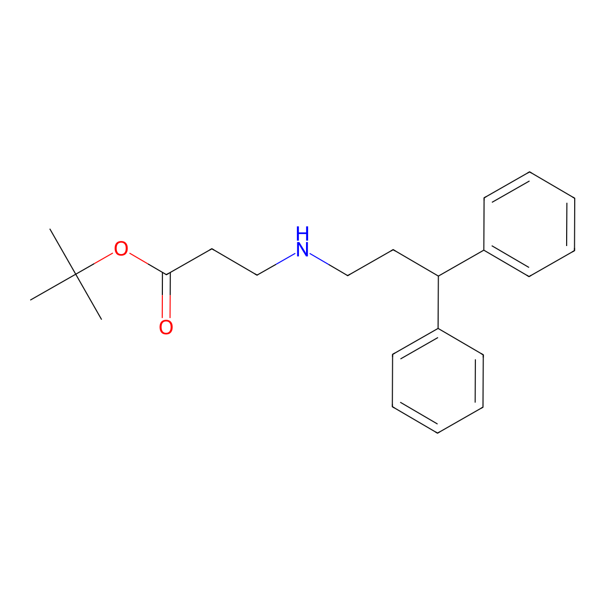 N-(3,3-Diphenylpropyl)-b-alanine tert-butyl ester molecular structure, CAS 337953-80-7