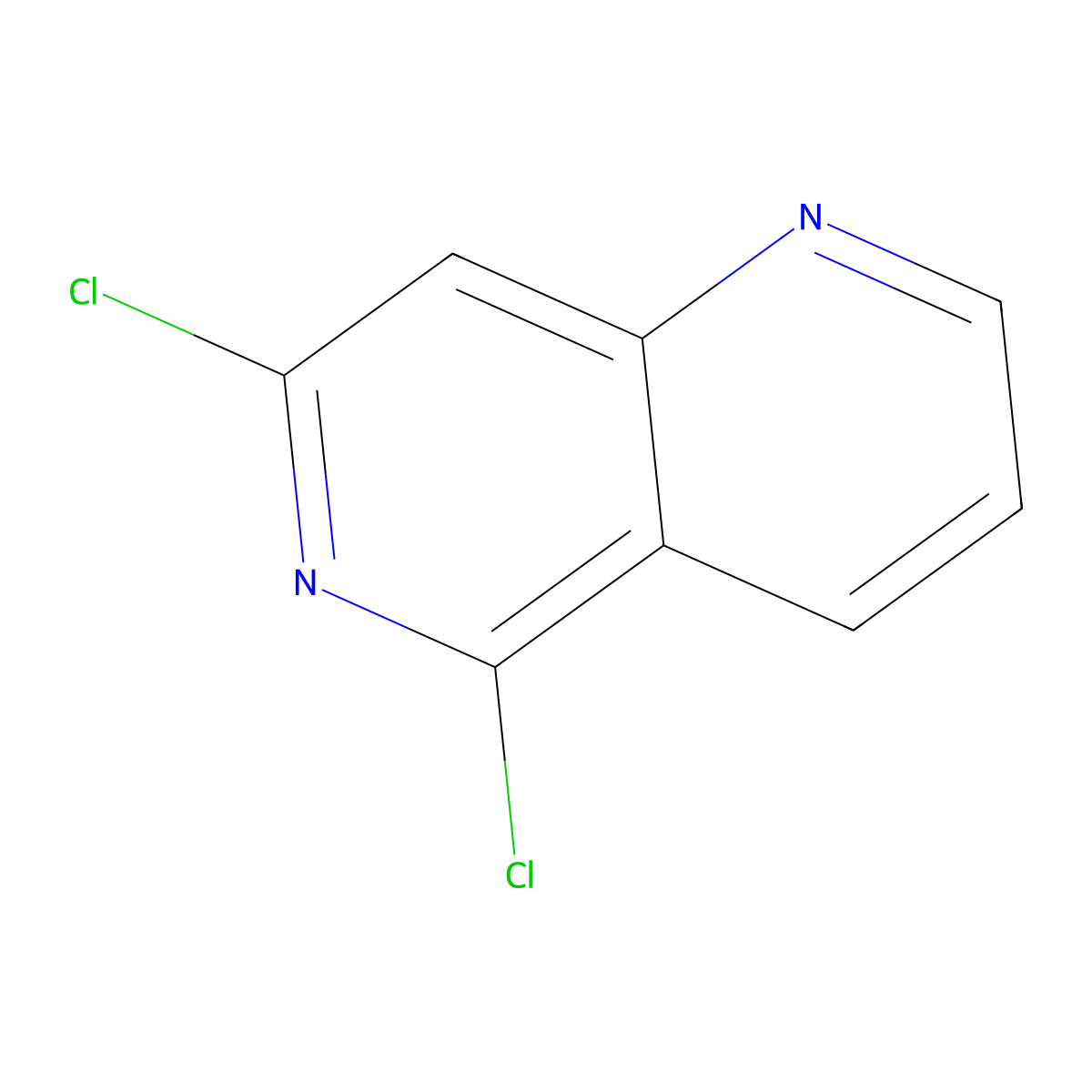 5,7-Dichloro-1,6-naphthyridine molecular structure, CAS 337958-60-8