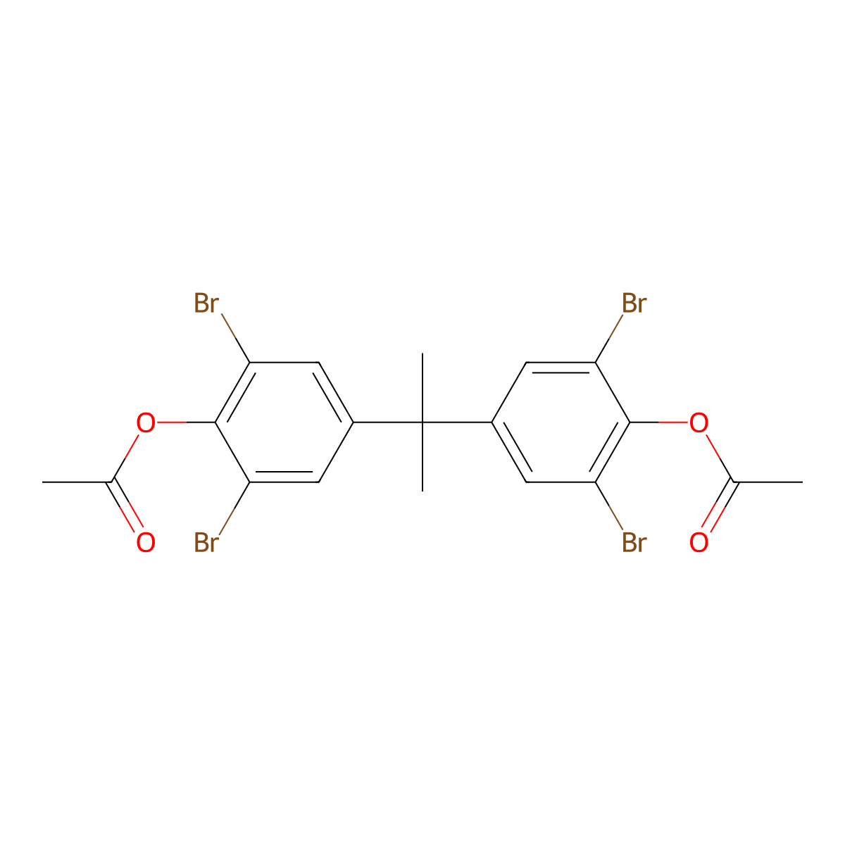 Phenol, 4,4'-(1-methylethylidene)bis[2,6-dibromo-, 1,1'-diacetate molecular structure, CAS 33798-02-6