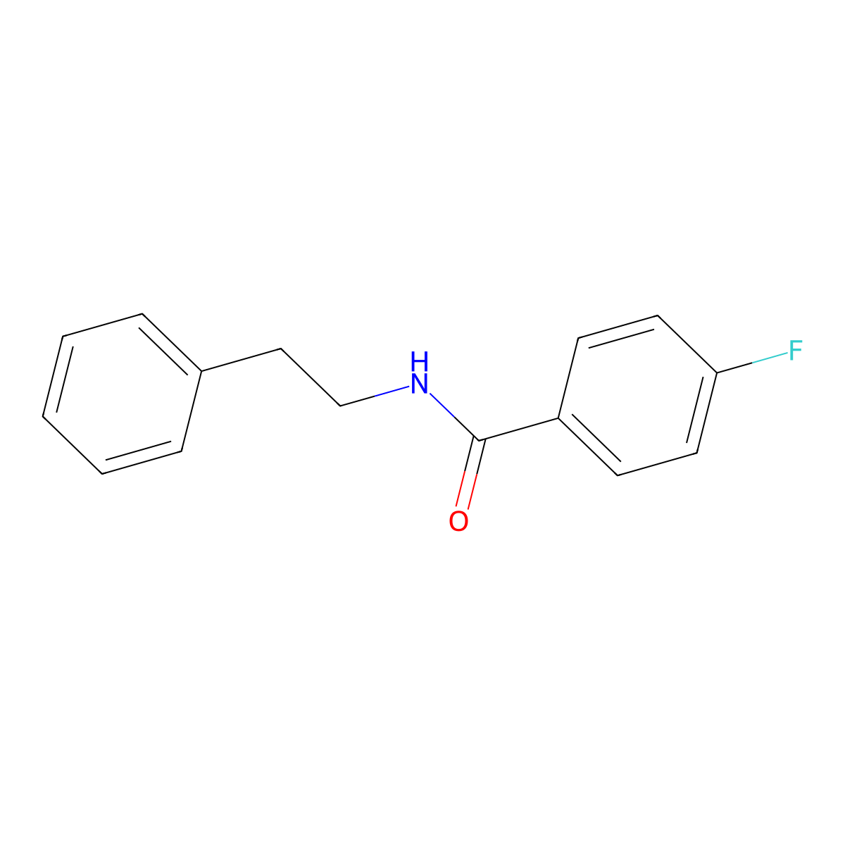 4-fluoro-N-phenethylbenzamide molecular structure, CAS 33799-96-1