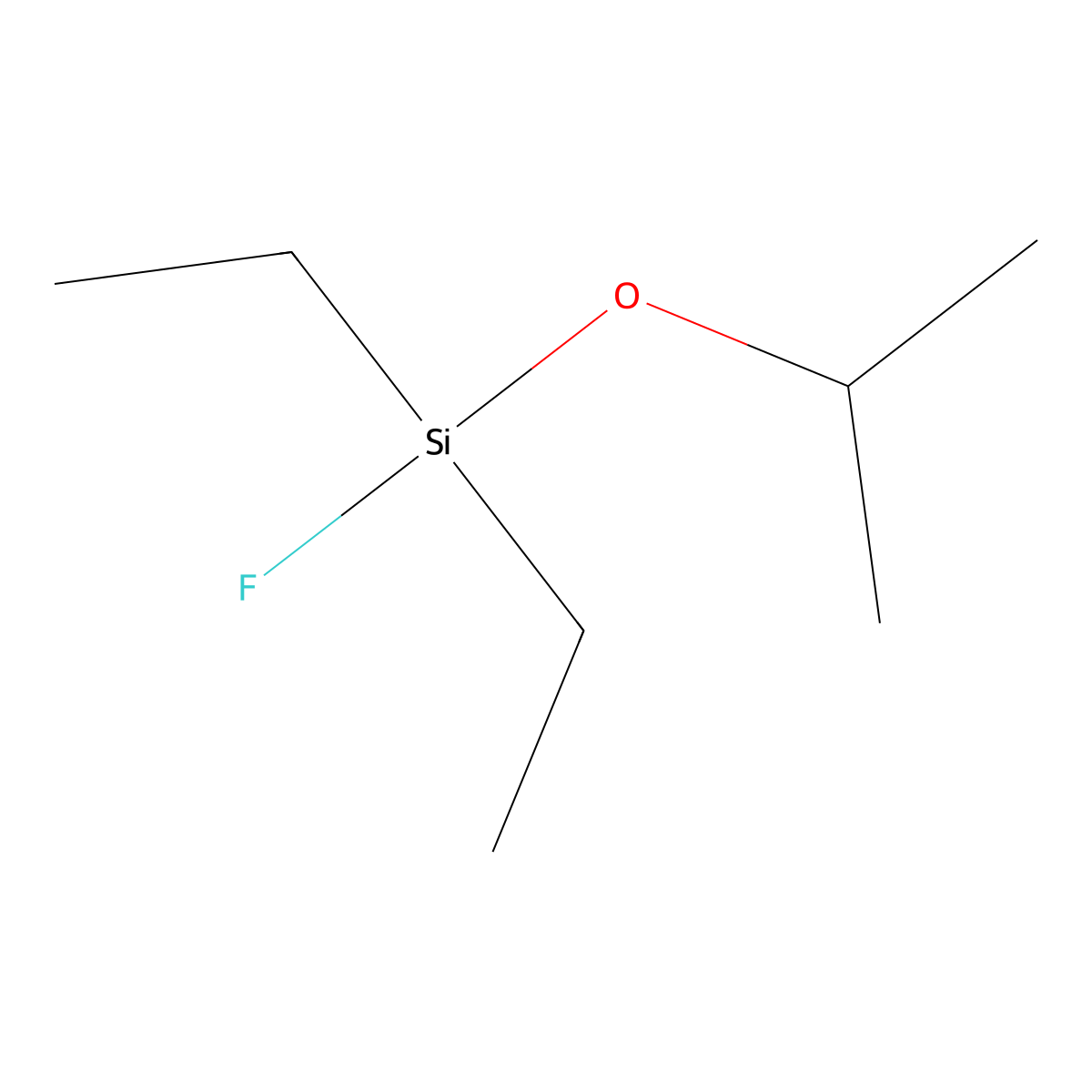 Silane, diethylfluoroisopropoxy- molecular structure, CAS 338-43-2