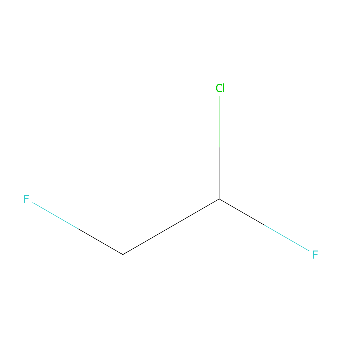 1-Chloro-1,2-difluoroethane molecular structure, CAS 338-64-7