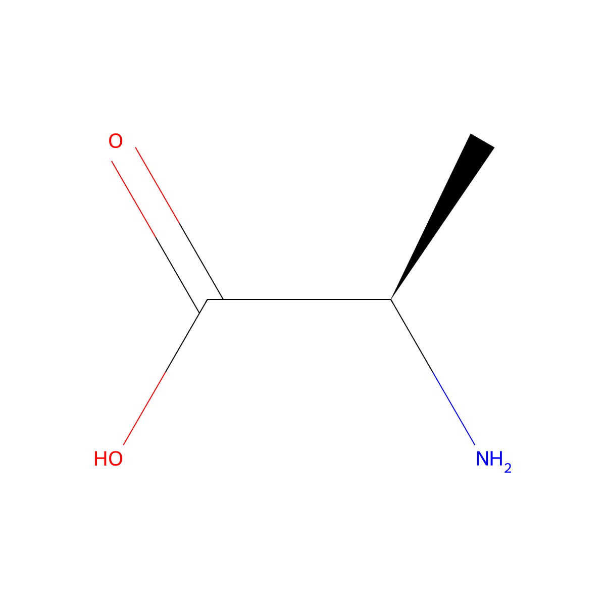 D-Alanine molecular structure, CAS 338-69-2