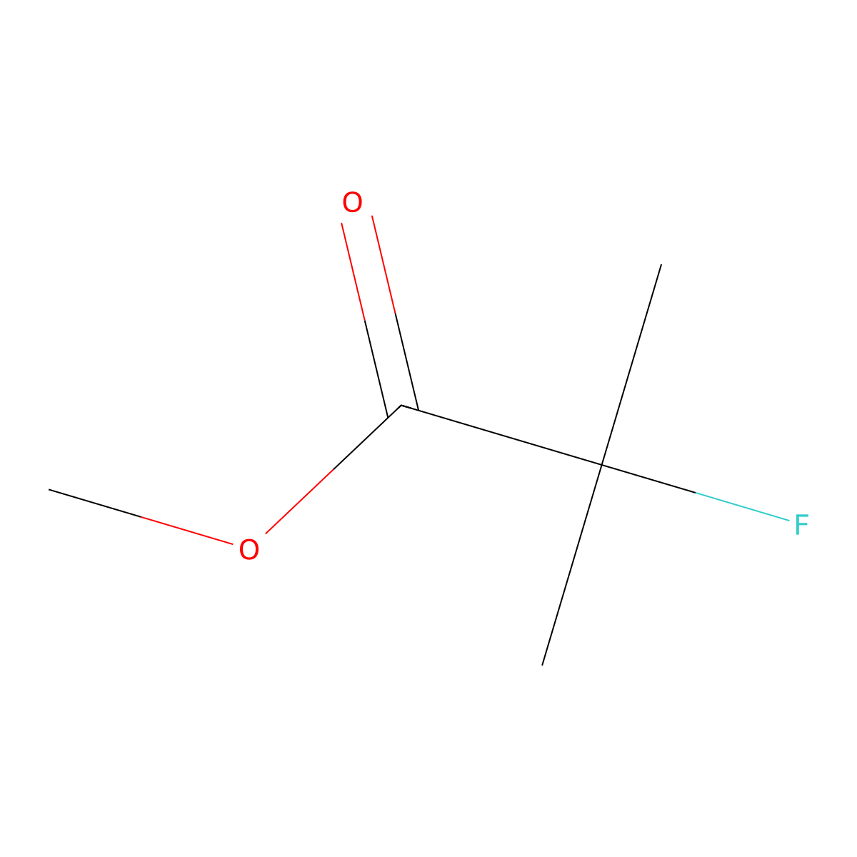 Methyl 2-Fluoro-2-methylpropionate molecular structure, CAS 338-76-1