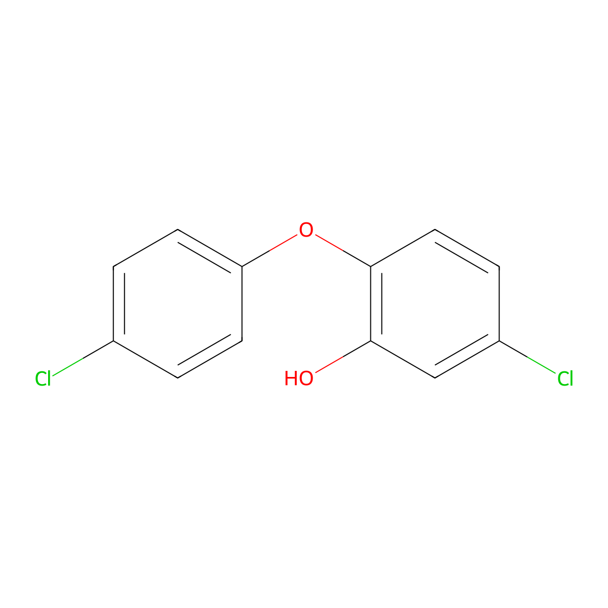 Soneclosan molecular structure, CAS 3380-30-1