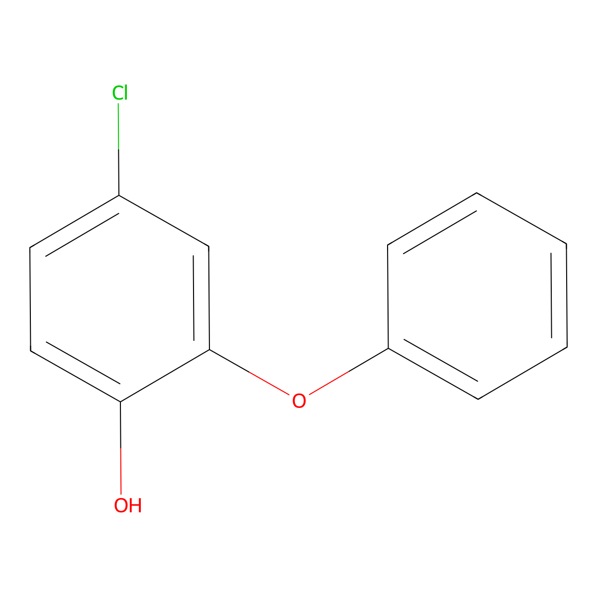 4-Chloro-2-phenoxyphenol molecular structure, CAS 3380-58-3