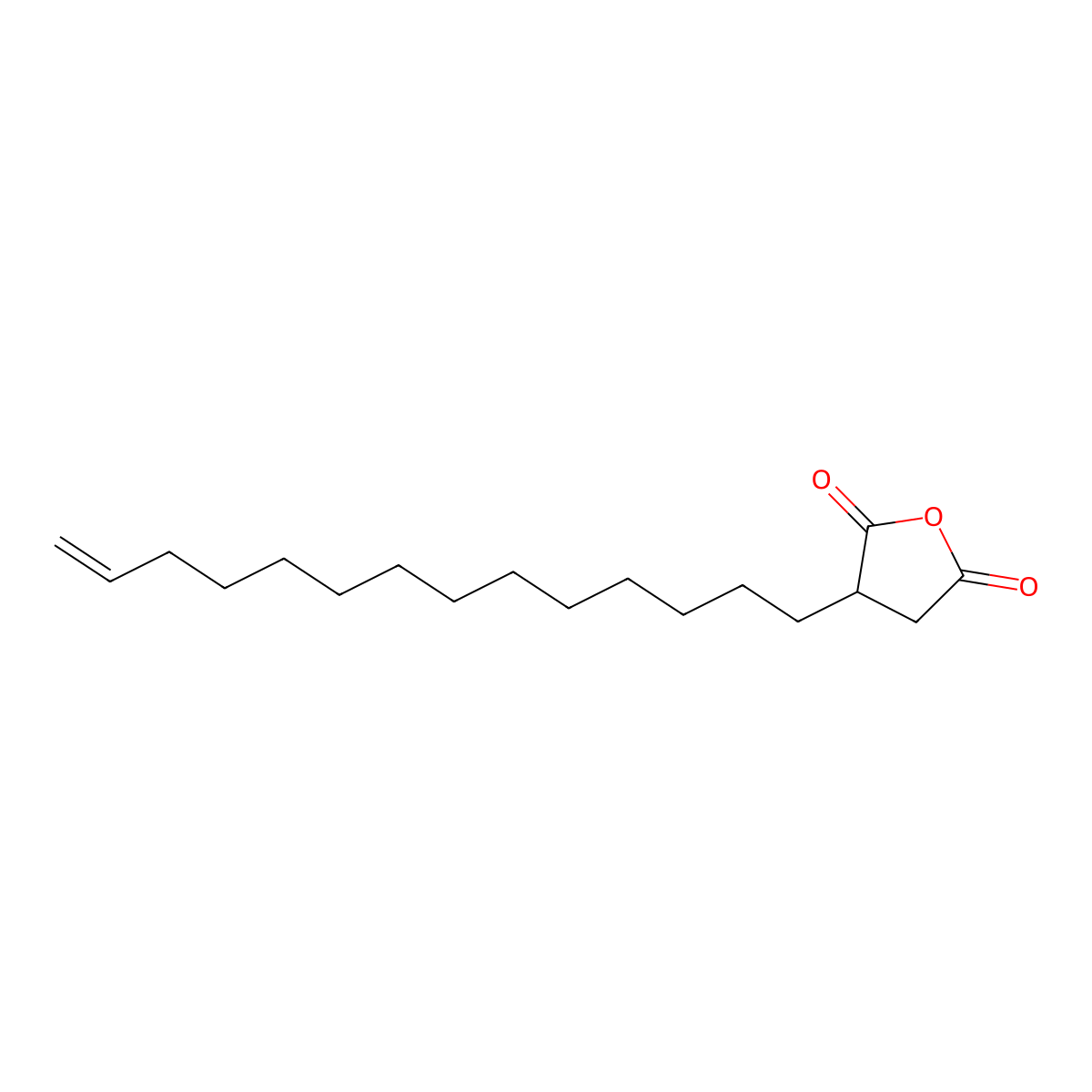 2,5-Furandione, dihydro-3-(tetradecen-1-yl)- molecular structure, CAS 33806-58-5