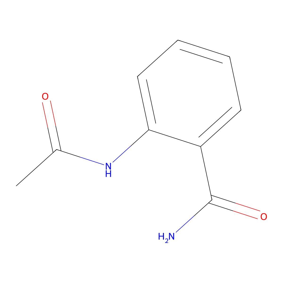2-(Acetylamino)benzamide molecular structure, CAS 33809-77-7