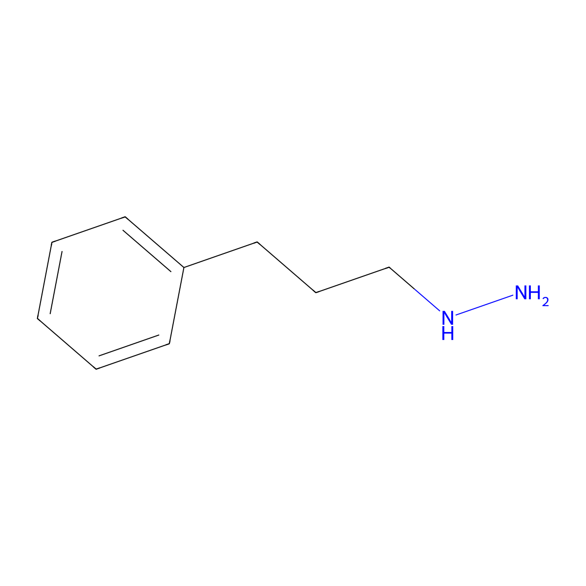 3-Phenylpropylhydrazine molecular structure, CAS 3381-02-0