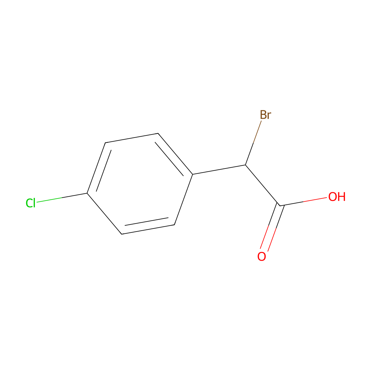alpha-Bromo-4-chlorophenylacetic acid molecular structure, CAS 3381-73-5