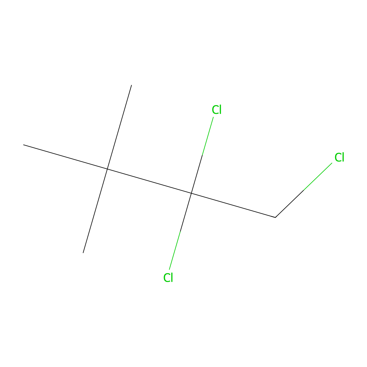 1,2,2-Trichloro-3,3-dimethylbutane molecular structure, CAS 33814-33-4