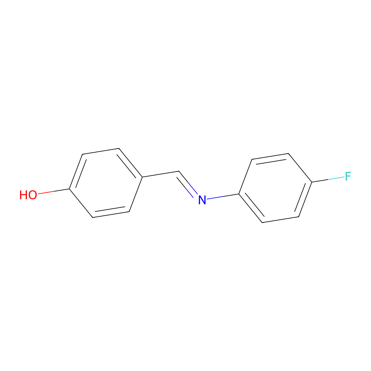4-[[(4-Fluorophenyl)imino]methyl]phenol molecular structure, CAS 3382-63-6