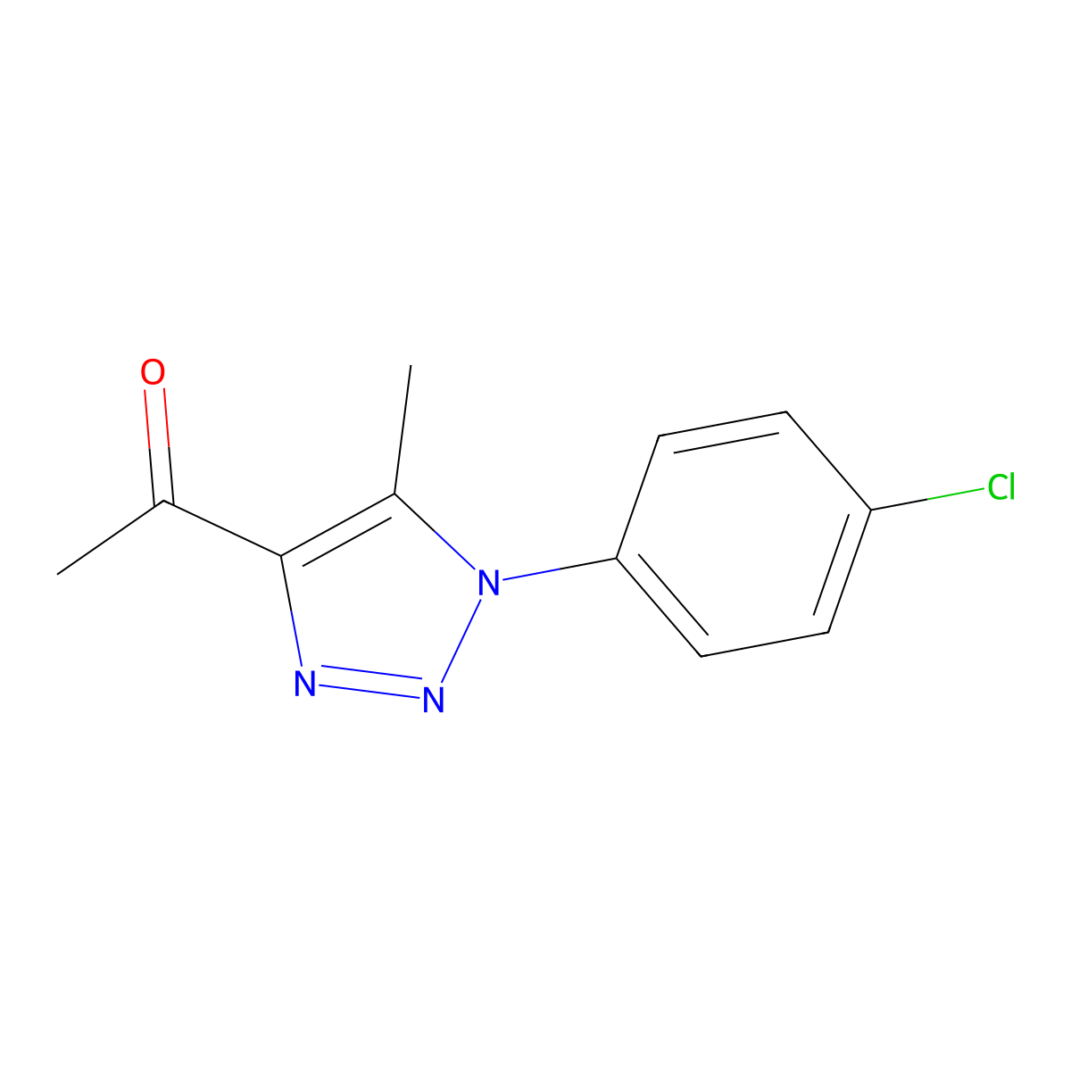 1-[1-(4-chlorophenyl)-5-methyl-1H-1,2,3-triazol-4-yl]ethan-1-one molecular structure, CAS 33821-38-4