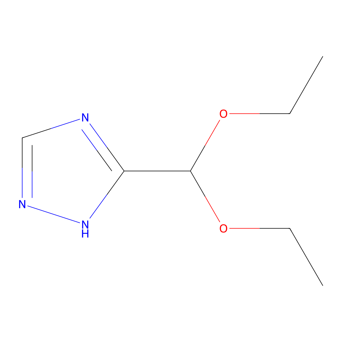 3-(diethoxymethyl)-4H-1,2,4-triazole molecular structure, CAS 33824-15-6