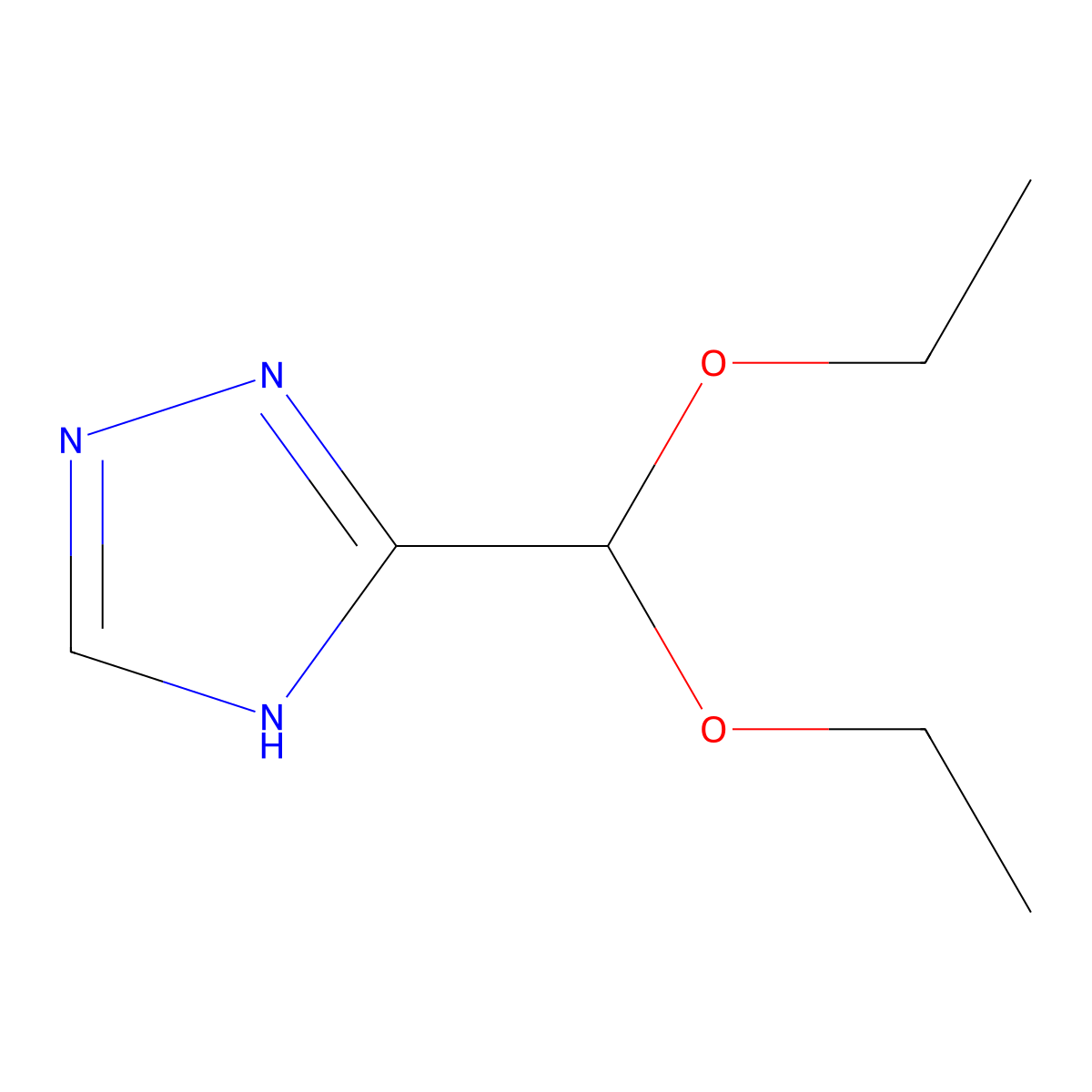 3-(diethoxymethyl)-4H-1,2,4-triazole molecular structure, CAS 33824-15-6