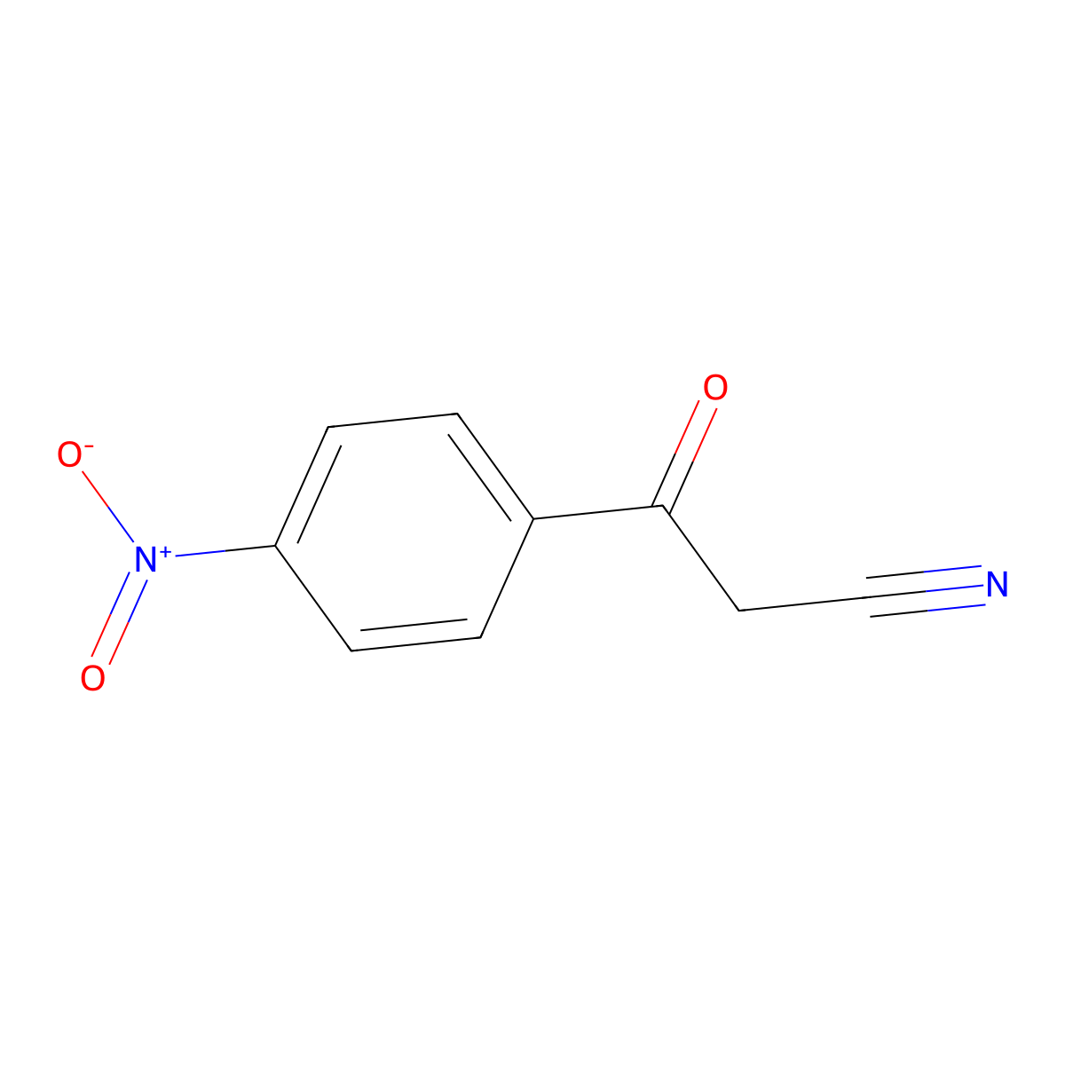 4-Nitrobenzoylacetonitrile molecular structure, CAS 3383-43-5