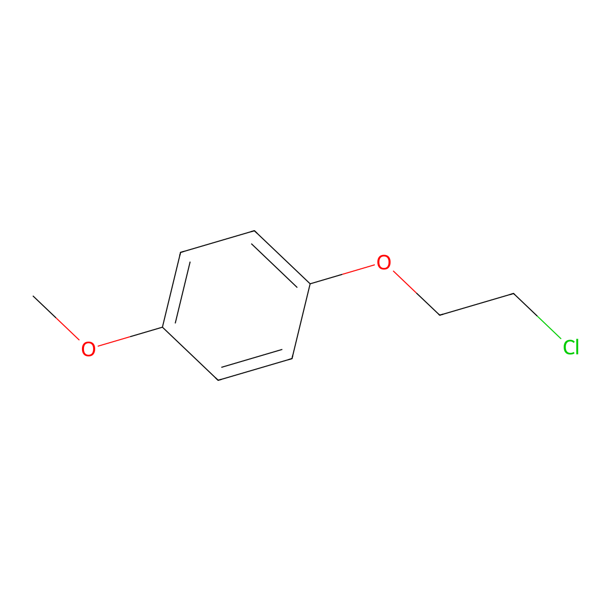 1-(2-Chloroethoxy)-4-methoxybenzene molecular structure, CAS 3383-74-2