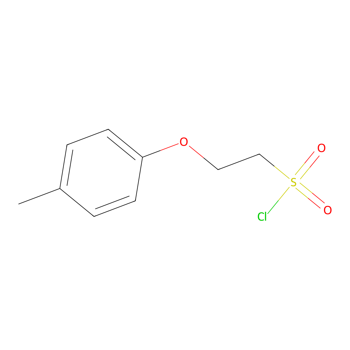 2-(4-Methylphenoxy)ethanesulfonyl chloride molecular structure, CAS 3383-76-4