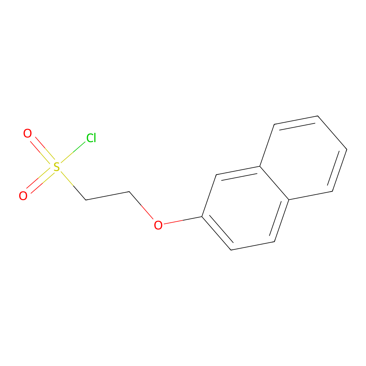 2-(Naphthalen-2-yloxy)ethane-1-sulfonyl chloride molecular structure, CAS 3383-80-0