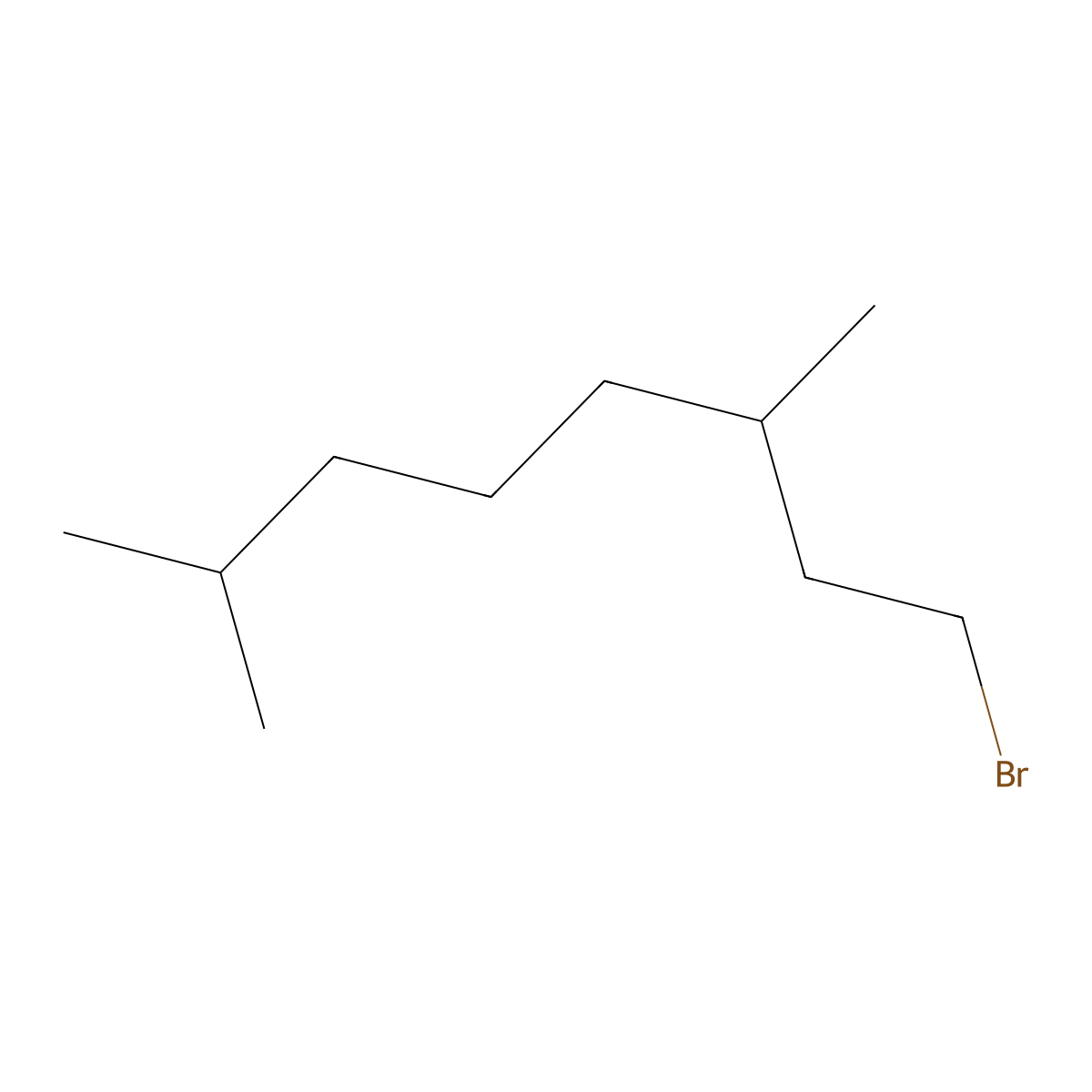 1-Bromo-3,7-dimethyloctane molecular structure, CAS 3383-83-3