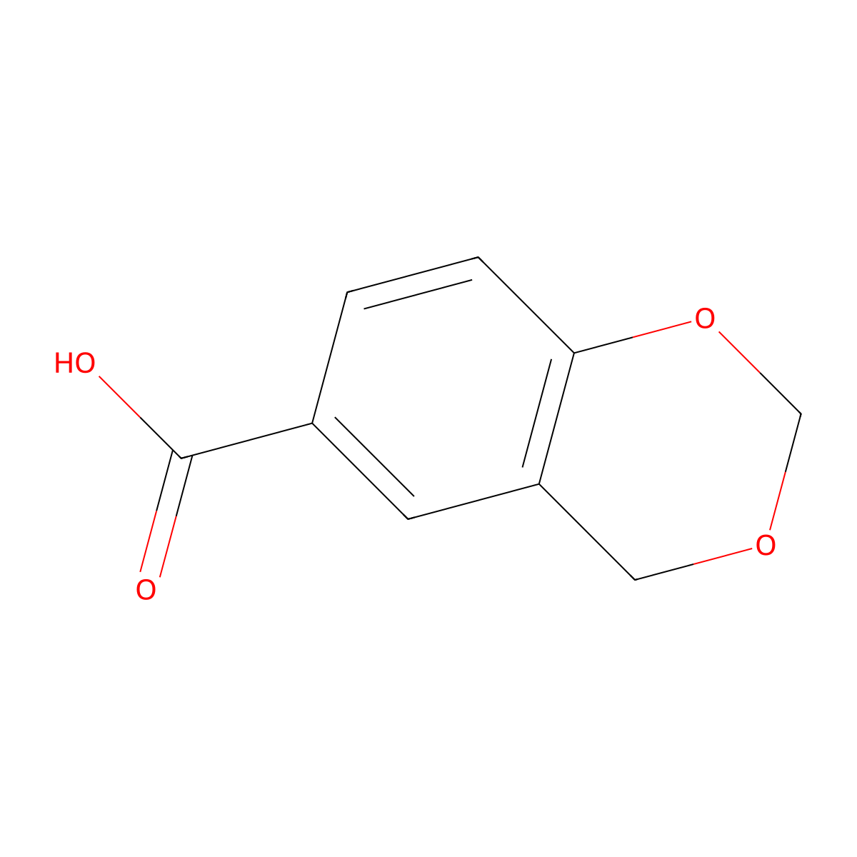 2,4-Dihydro-1,3-benzodioxine-6-carboxylic acid molecular structure, CAS 33835-87-9