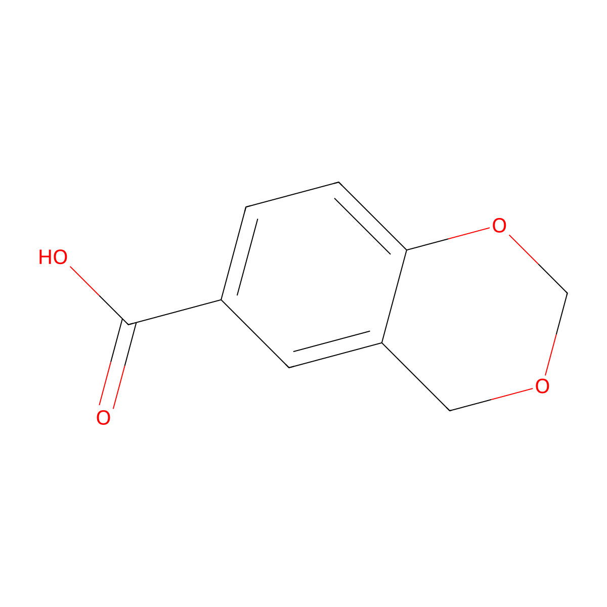 2,4-Dihydro-1,3-benzodioxine-6-carboxylic acid molecular structure, CAS 33835-87-9