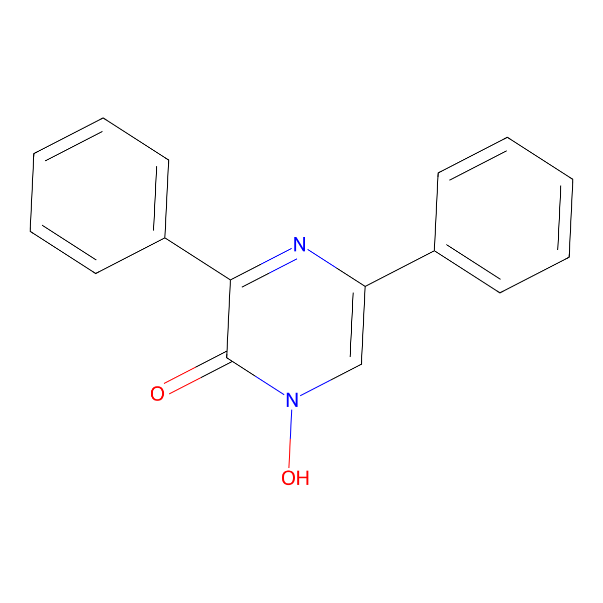 1-hydroxy-3,5-diphenyl-2(1H)-pyrazinone molecular structure, CAS 33837-38-6
