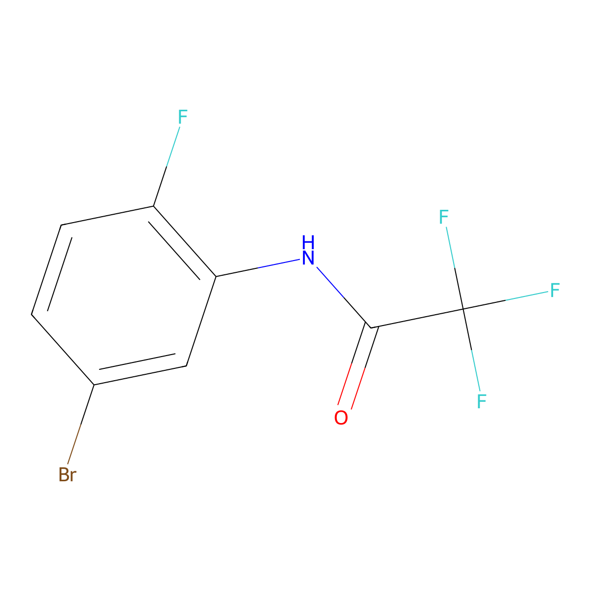 N-(5-bromo-2-fluorophenyl)-2,2,2-trifluoroacetamide molecular structure, CAS 338387-35-2