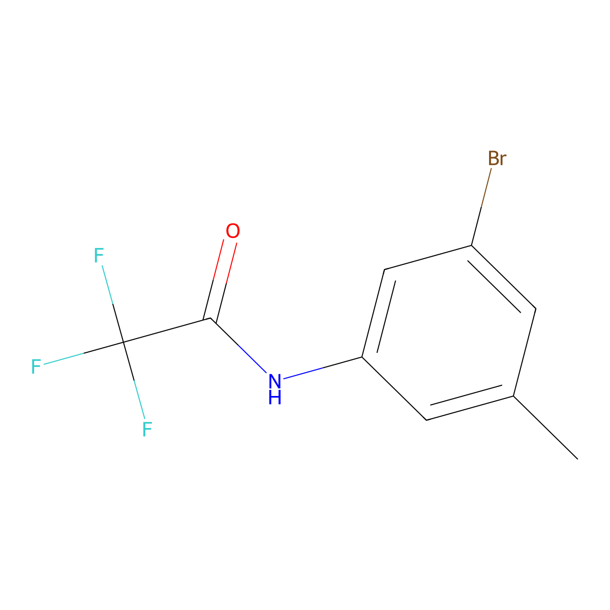 N-(3-bromo-5-methylphenyl)-2,2,2-trifluoroacetamide molecular structure, CAS 338388-51-5