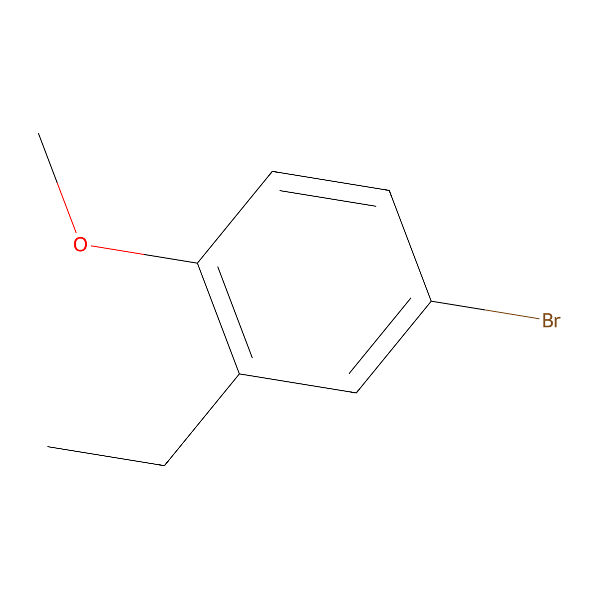 4-Bromo-2-ethyl-1-methoxybenzene molecular structure, CAS 33839-11-1