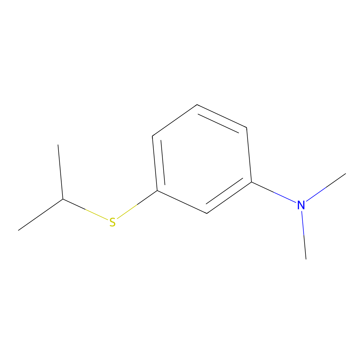 3-(Isopropylthio)-N,N-dimethylaniline molecular structure, CAS 338391-33-6