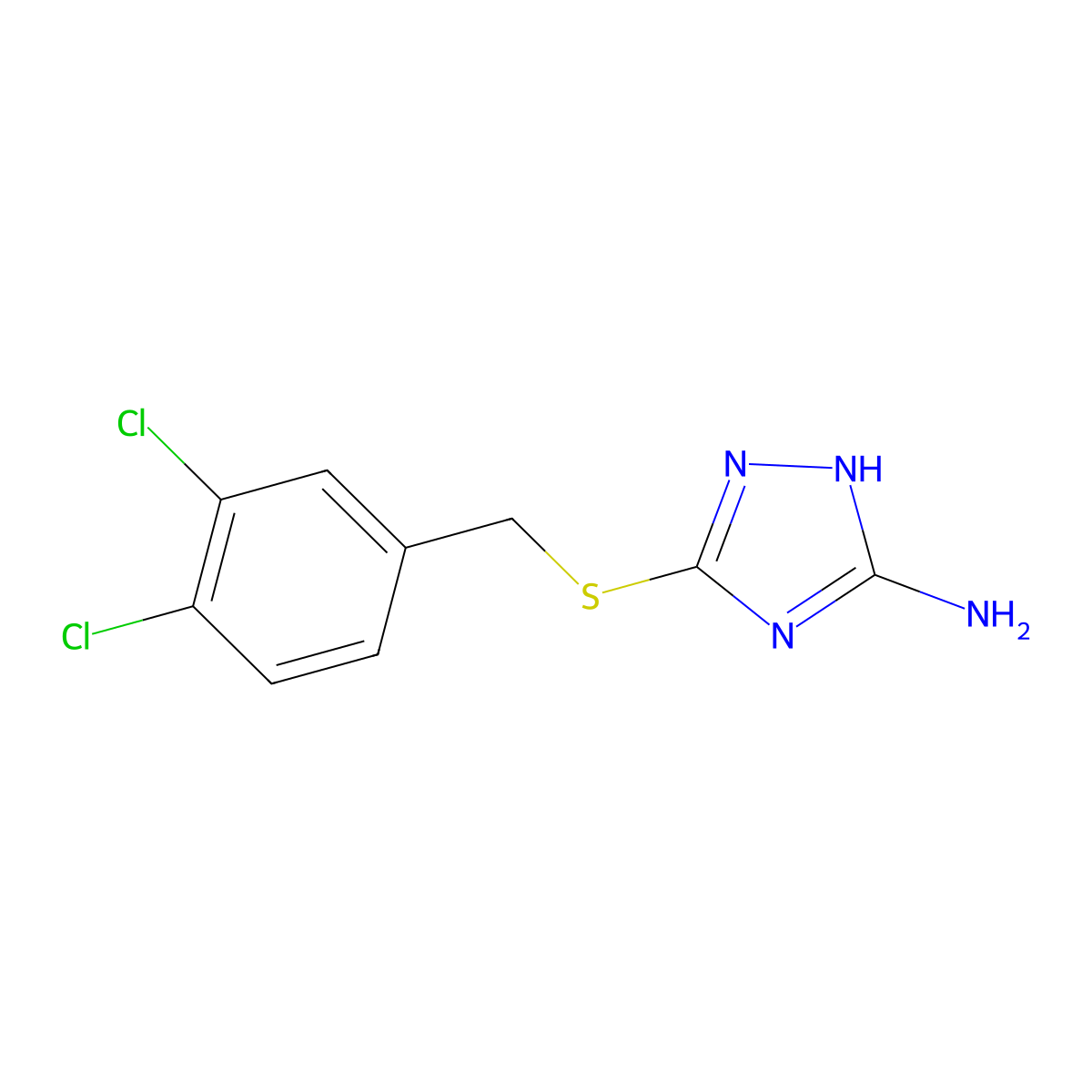 5-[(3,4-dichlorobenzyl)sulfanyl]-4H-1,2,4-triazol-3-amine molecular structure, CAS 338391-99-4