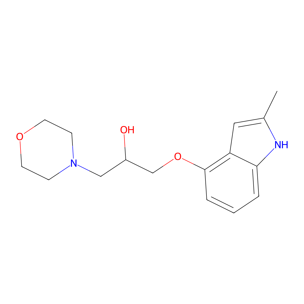 1-[(2-methyl-1H-indol-4-yl)oxy]-3-morpholino-2-propanol molecular structure, CAS 338392-10-2