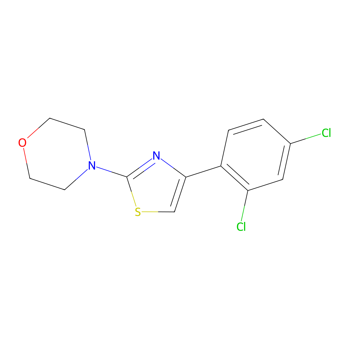 4-[4-(2,4-Dichlorophenyl)-1,3-thiazol-2-yl]morpholine molecular structure, CAS 338392-83-9