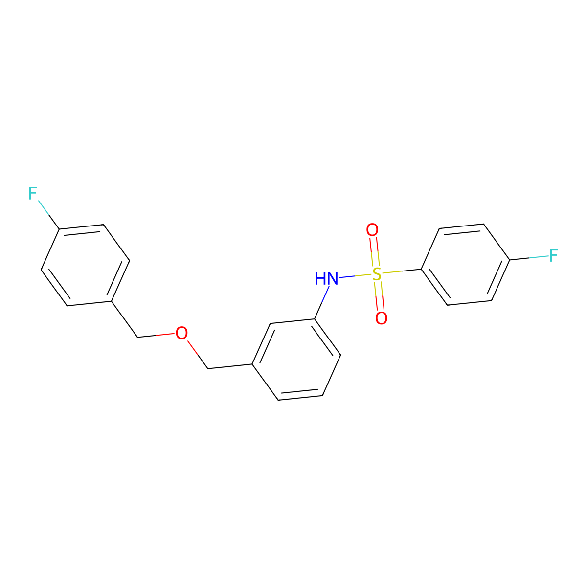 4-fluoro-N-(3-{[(4-fluorobenzyl)oxy]methyl}phenyl)benzenesulfonamide molecular structure, CAS 338392-93-1