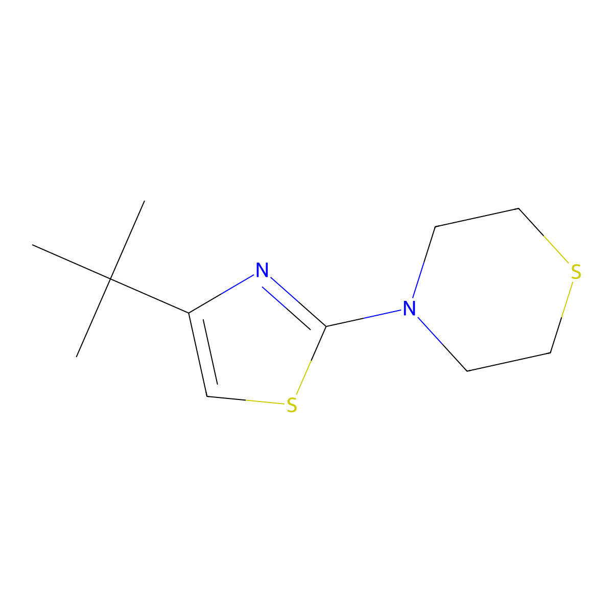 4-(4-Tert-butyl-1,3-thiazol-2-yl)thiomorpholine molecular structure, CAS 338393-12-7